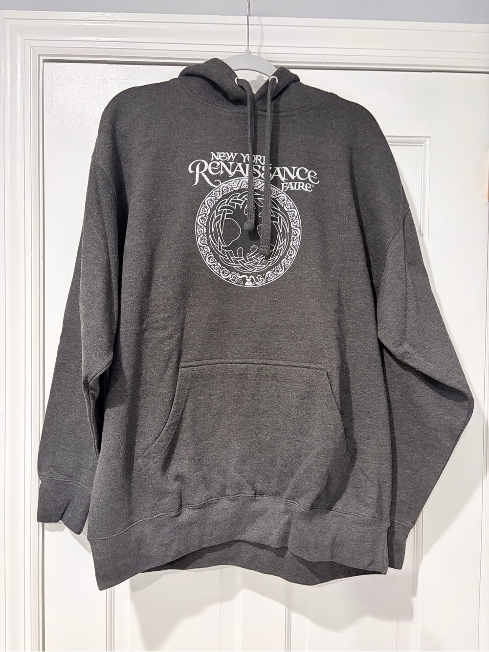 New York Renaissance Faire Hoodie XL Gray Medieval Festival Sweatshirt